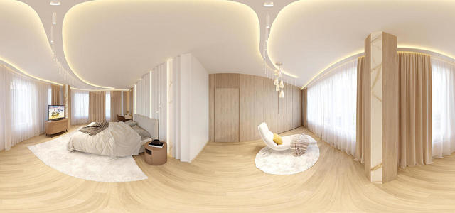 panorama of bedroom 2B