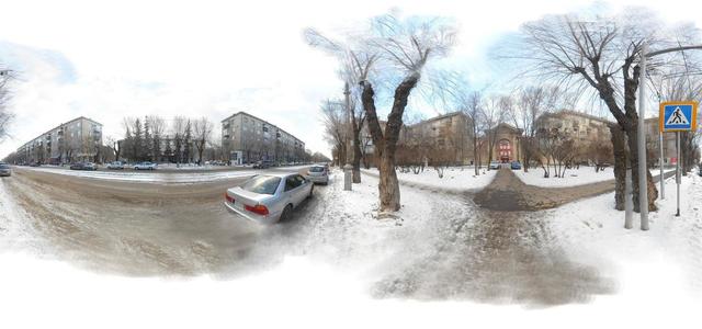 ul. Leningradskaya. Near the school number 53.