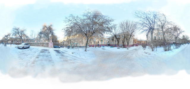 ul. Chapaev. Yard with balusters.