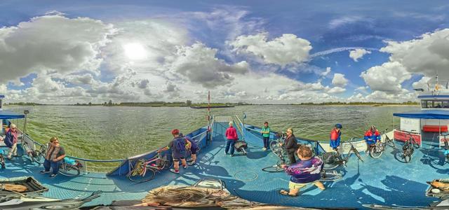 Small foot-ferry across the Rhine